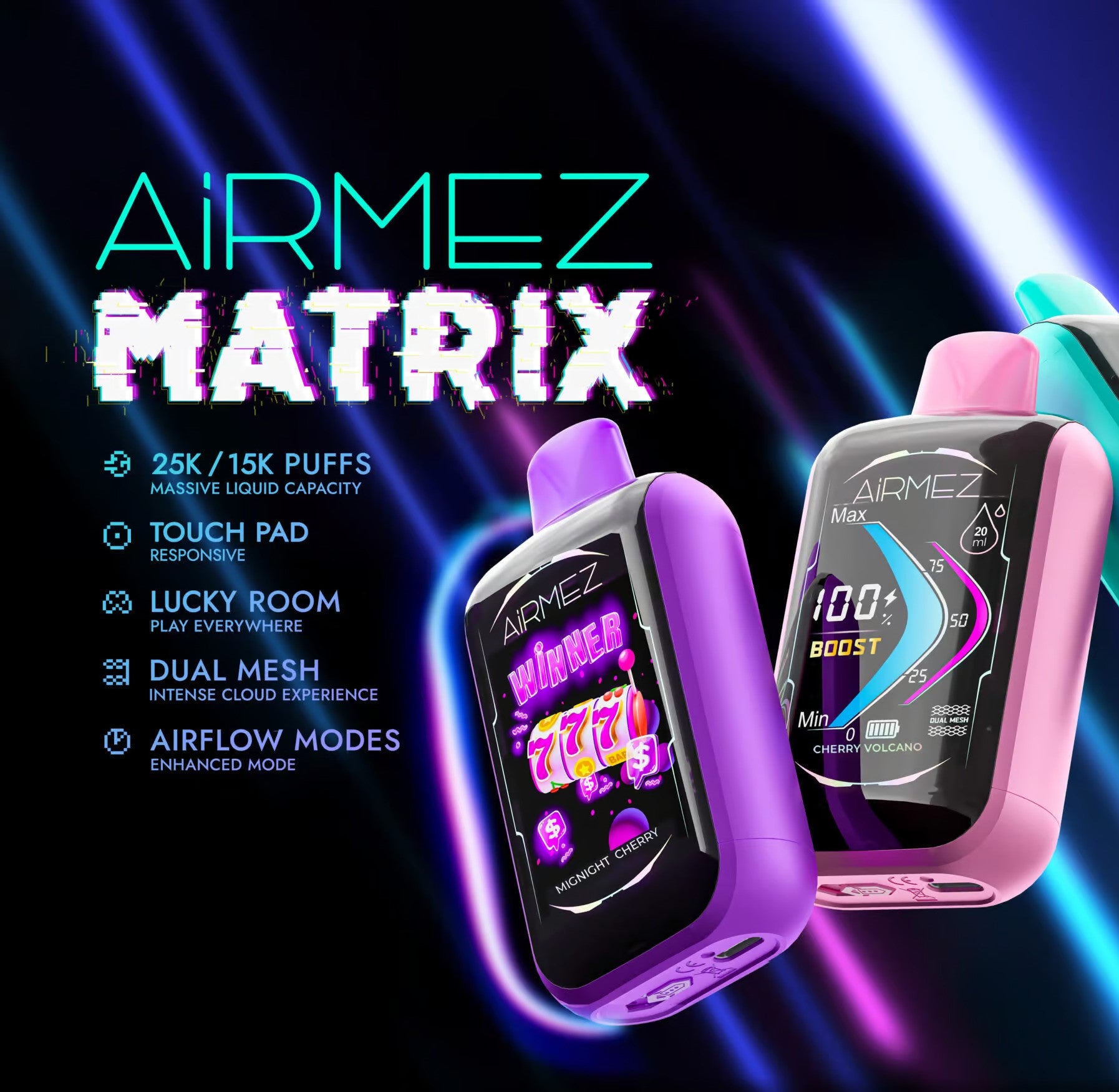 AirMez 10000 Puffs Matrix the Next Generation Disposable Vape Token Vapes AirMez 10000 Puffs Matrix the Next Generation Disposable Vape Token Vapes