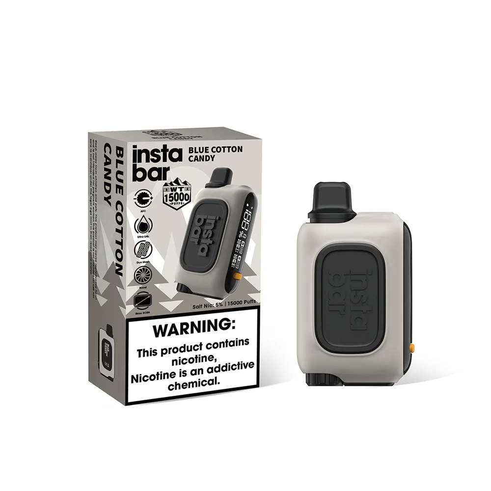 Instabar Blue Cotton Candy 15000 Puffs Walkie Talkie Disposable Vape Token Vapes Instabar Blue Cotton Candy 15000 Puffs Walkie Talkie Disposable Vape Token Vapes