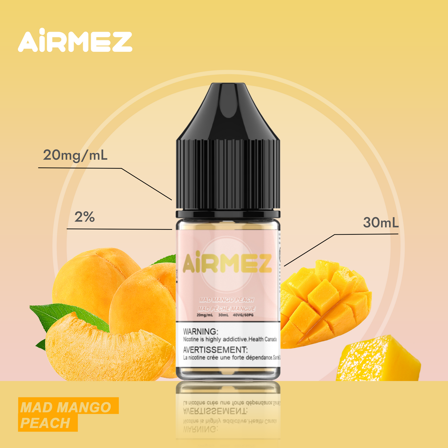 AiRMEZ Original E-LIQUID Mad Mango Peach