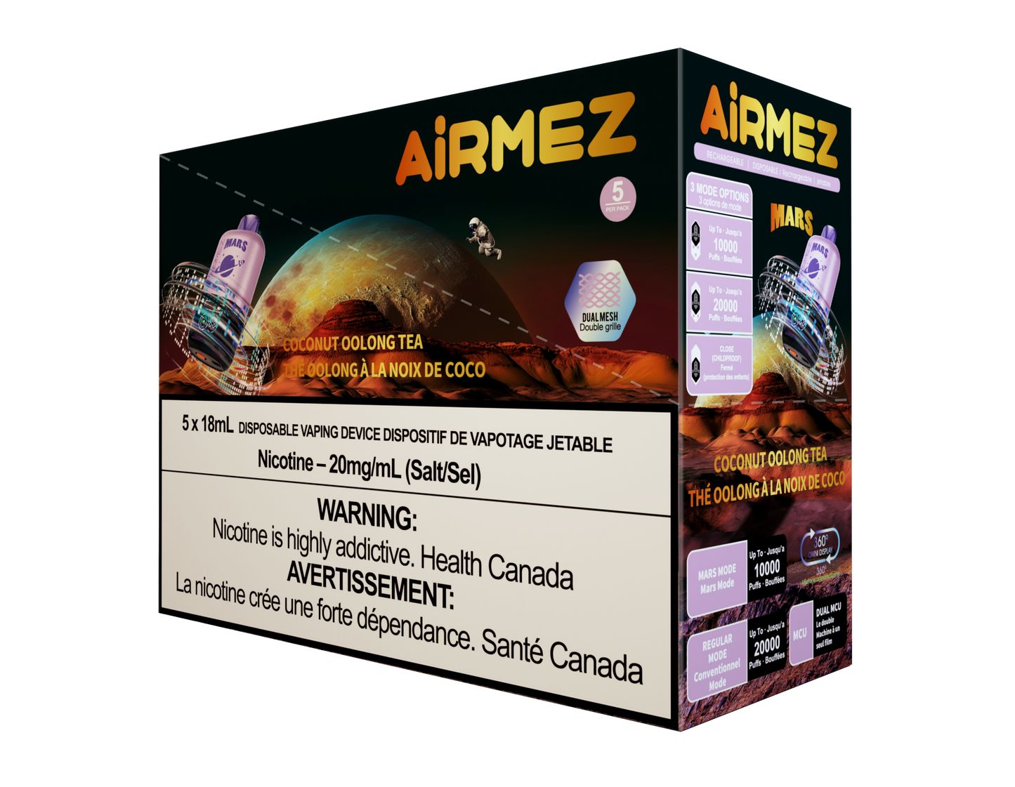 AirMez Coconut Oolong-Tea 20000 Puffs Mission to Mars Vape