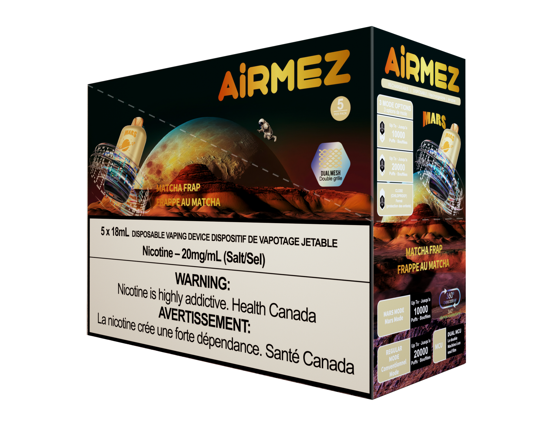 AiRMEZ Matcha Frap 20000 Puffs Mission to Mars Vape Token Vapes AiRMEZ Matcha Frap 20000 Puffs Mission to Mars Vape Token Vapes