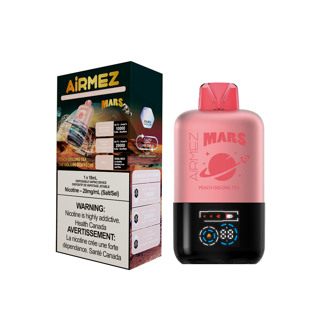 AiRMEZ Peach Oolong Tea 20000 Puffs Mission to Mars Vape Token Vapes AiRMEZ Peach Oolong Tea 20000 Puffs Mission to Mars Vape Token Vapes
