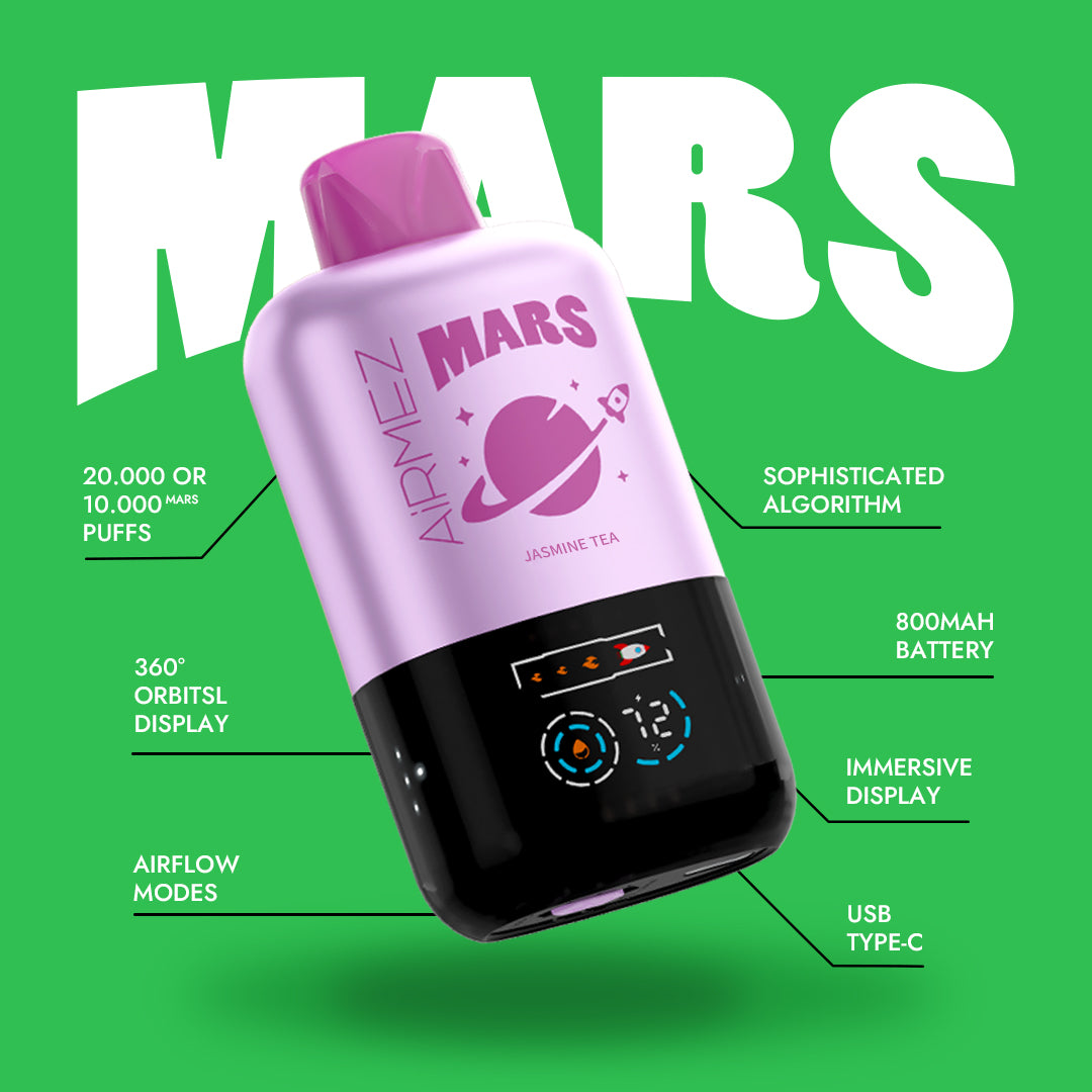 AiRMEZ Jasmine Tea 20000 Puffs Mission to Mars Vape Token Vapes AiRMEZ Jasmine Tea 20000 Puffs Mission to Mars Vape Token Vapes